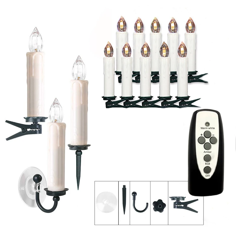 10 шт. вечерние на свадьбу Рождество светодиодная лампа с дистанционным