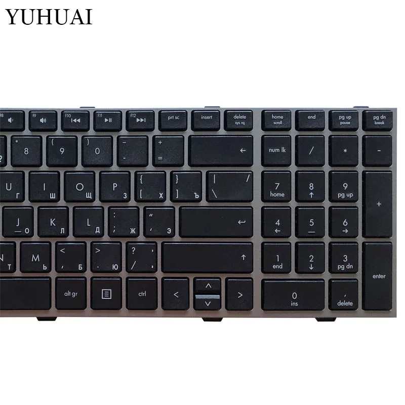 Новая русская клавиатура для ноутбука hp probook 4540 4540S 4545 4545S 4740 4740S с серебристой серой рамкой RU клавиатуры