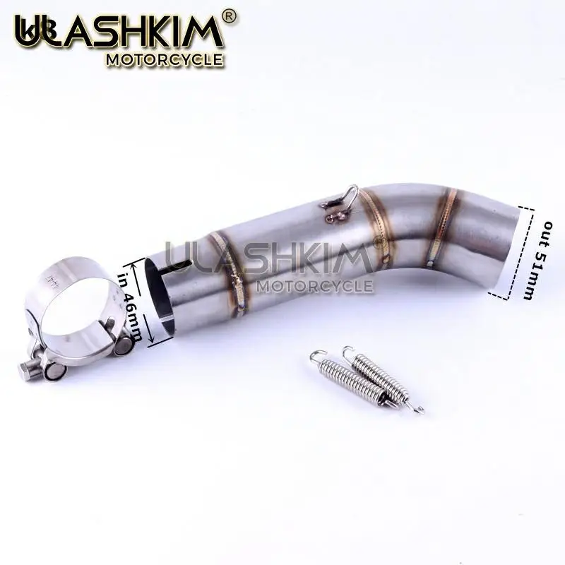 Мотоцикл Полная выхлопная средняя труба без шнуровки для Suzuki GSXR600 Gsxr700 Gsxr750 K7 GSX R700