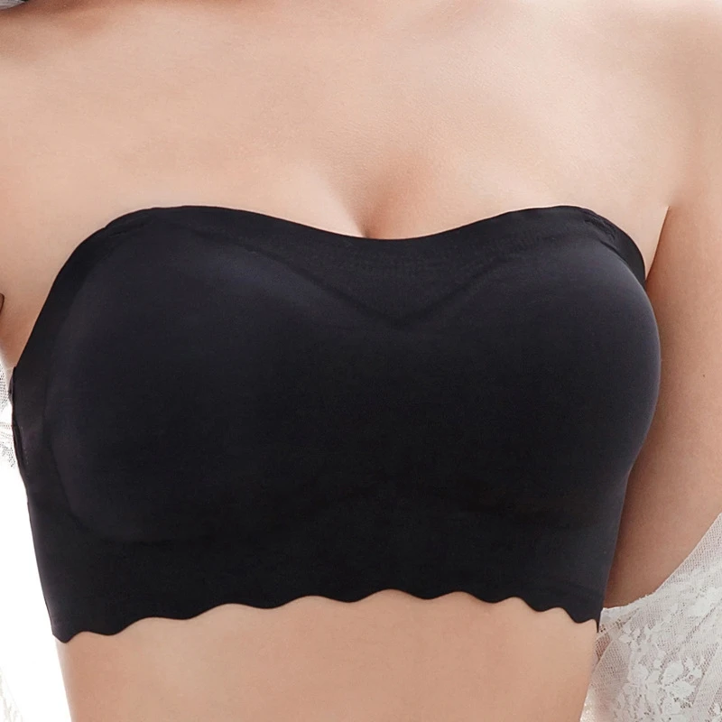 

Women Strapless BraBras Underwear Invisible Gathered Bra Push Up Bralette Bra Plus Size Hot Sale
