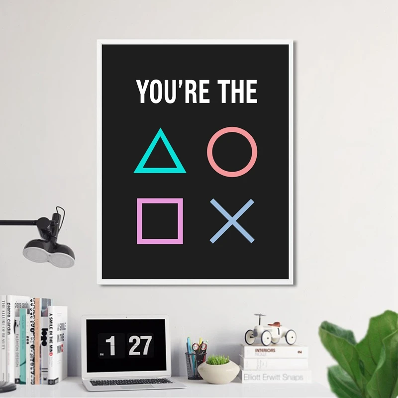 Картина на холсте для видеоигр постеры и принты декор игровой комнаты знак