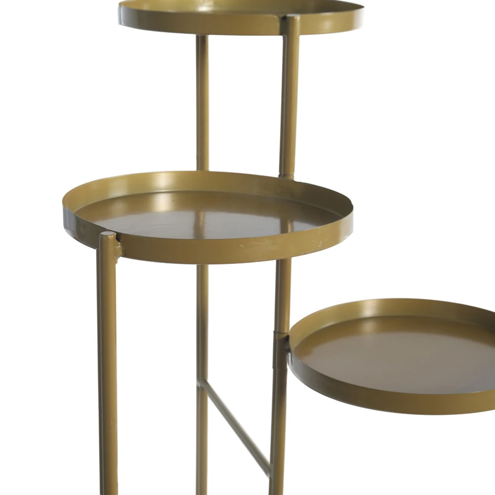 

Tri-Level Metal Plant Stand Gold Plant Holder Pot Rack Storage Rack Shelf Home Garden Decor Flower Display Shelf