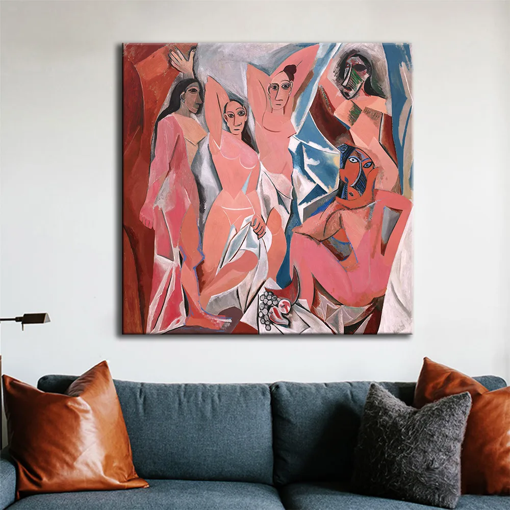 Picasso авиньонские девицы на холсте настенные картины репродукции известного
