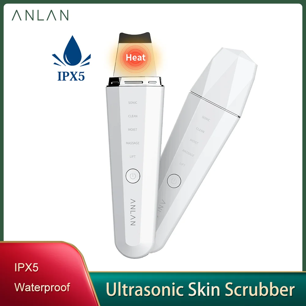 ANLAN ультразвуковая очистка кожи ионная Глубокая чистка лица акне удаление угрей