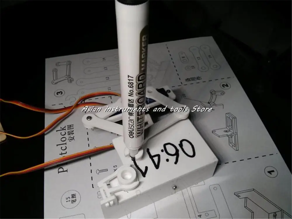Open Source Arduino Plotclock Small Base Clock Manipulator Writing Drawing Diy Robot Maker Pragramming STEM Toy Parts | Инструменты