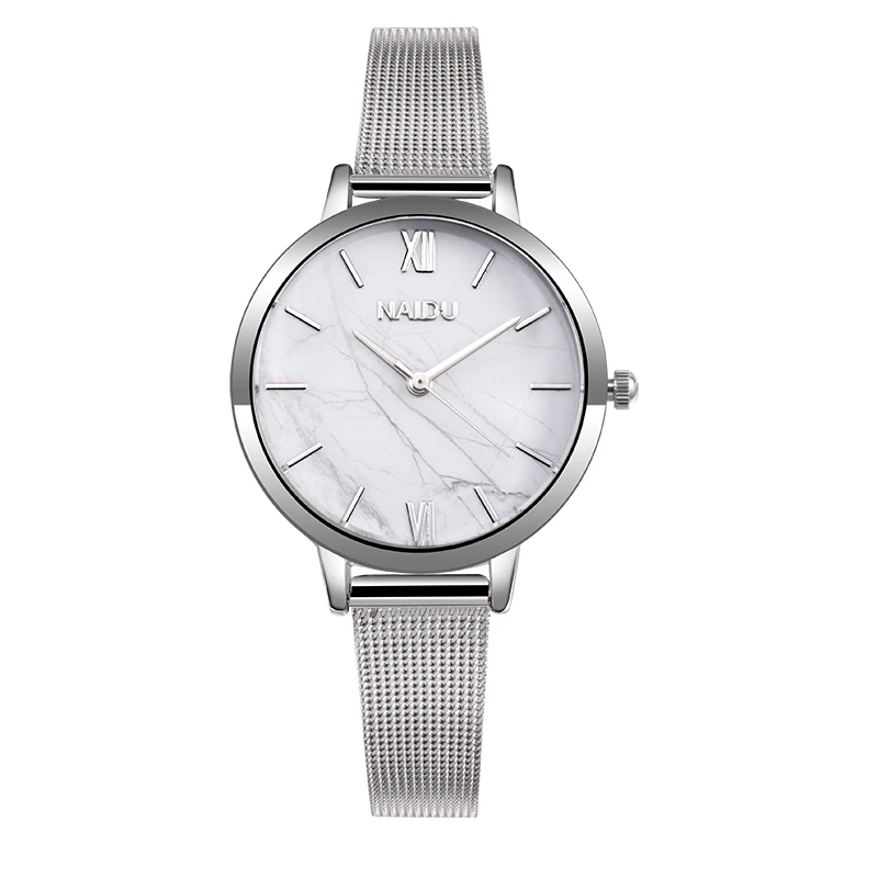 

2020 Hot Women's Watch Fashion Marble Grain Watch Women Stainless Steel Mesh Bayan Kol Saati Women Ladies Watch Montre Femme