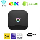 Смарт ТВ-приставка Q Plus, Android 9,0, Allwinner H6, 4 ядра, 4 + 32 ГБ, 1080p, 6K, USB3.0