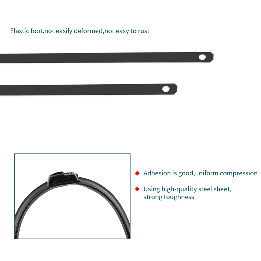 Car Frameless Wiper Blade Natural Rubber Bracketless Auto Soft Windshield 14&quot 16&quot 17&quot 18&quot 19&quot 20&quot 21&quot 22&quot 24&quot