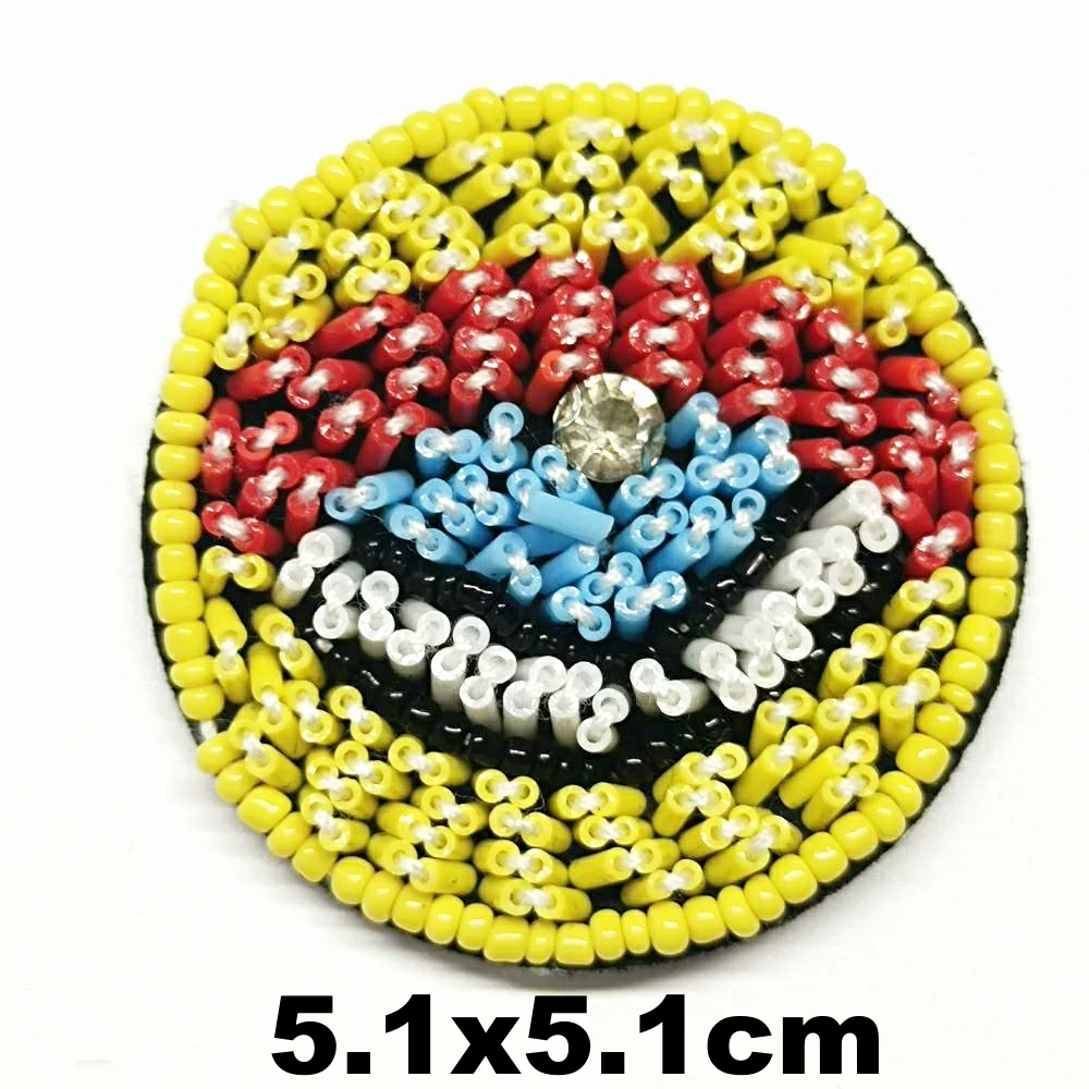 

embroidery beaded round embroideried patches EE-3336