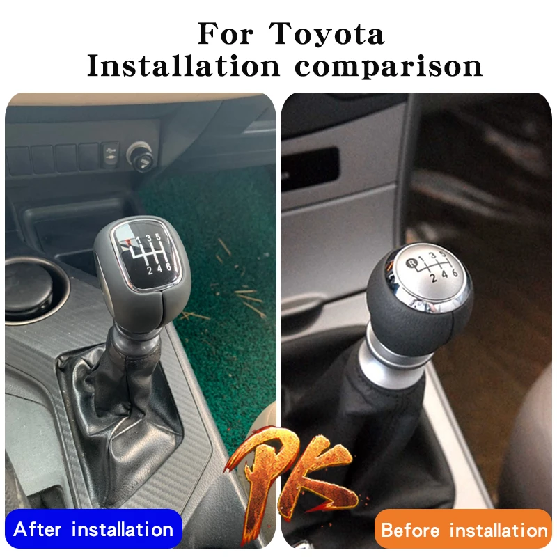 

Ручка для коробки передач для toyota Camry rav4 Corolla Vios, ручка переключения, 6 скоростей, ручная передача, модифицированный кожаный рычаг переключения передач