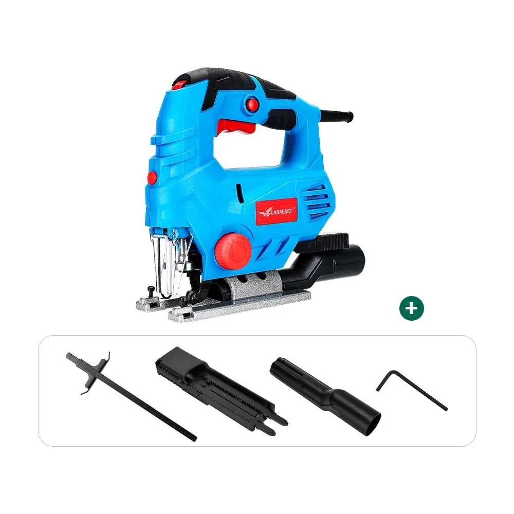 Blue Jig saw POSENPRO 800 Вт Лазерный лобзик с переменной скоростью, многофункциональный Электрический лобзик по дереву, металлическая линейка, 2 шт., пилы для деревообработки - Цвет: Blue Jig saw