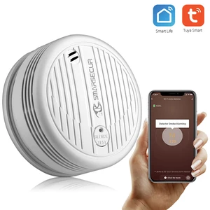 tuya wifi smokes detector intelligent alarm intelligent home life home household office hospital multifunction utility tools free global shipping