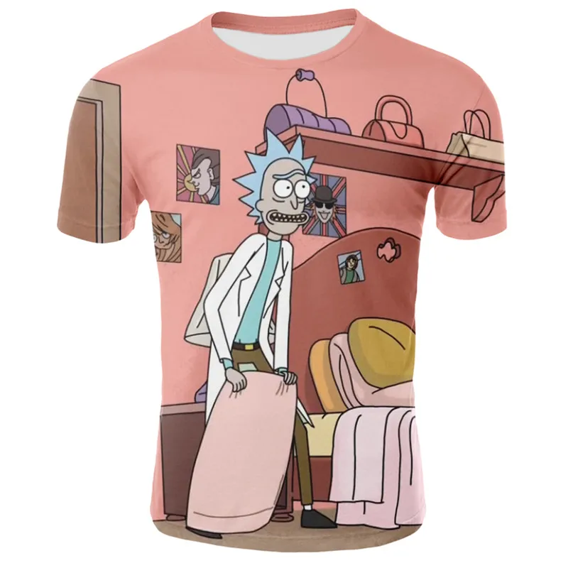 Новинка года; футболка с Мужская 3D футболка Rick and marty By Jm2; летняя футболка; футболки с короткими рукавами и круглым вырезом; Прямая поставка; - Color: TX-DM-1032