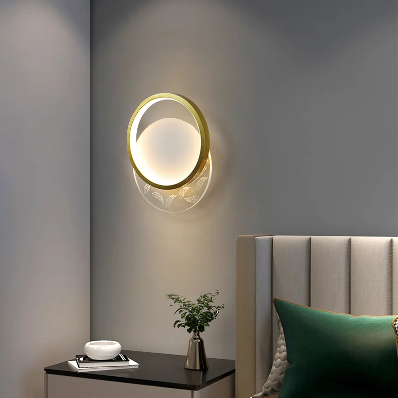 

Modern LED Chandelier Lights For bedside Room Bedroom Lamps Acrylic Indoor Lighting lamp AC85-260V New shape Gold Frame