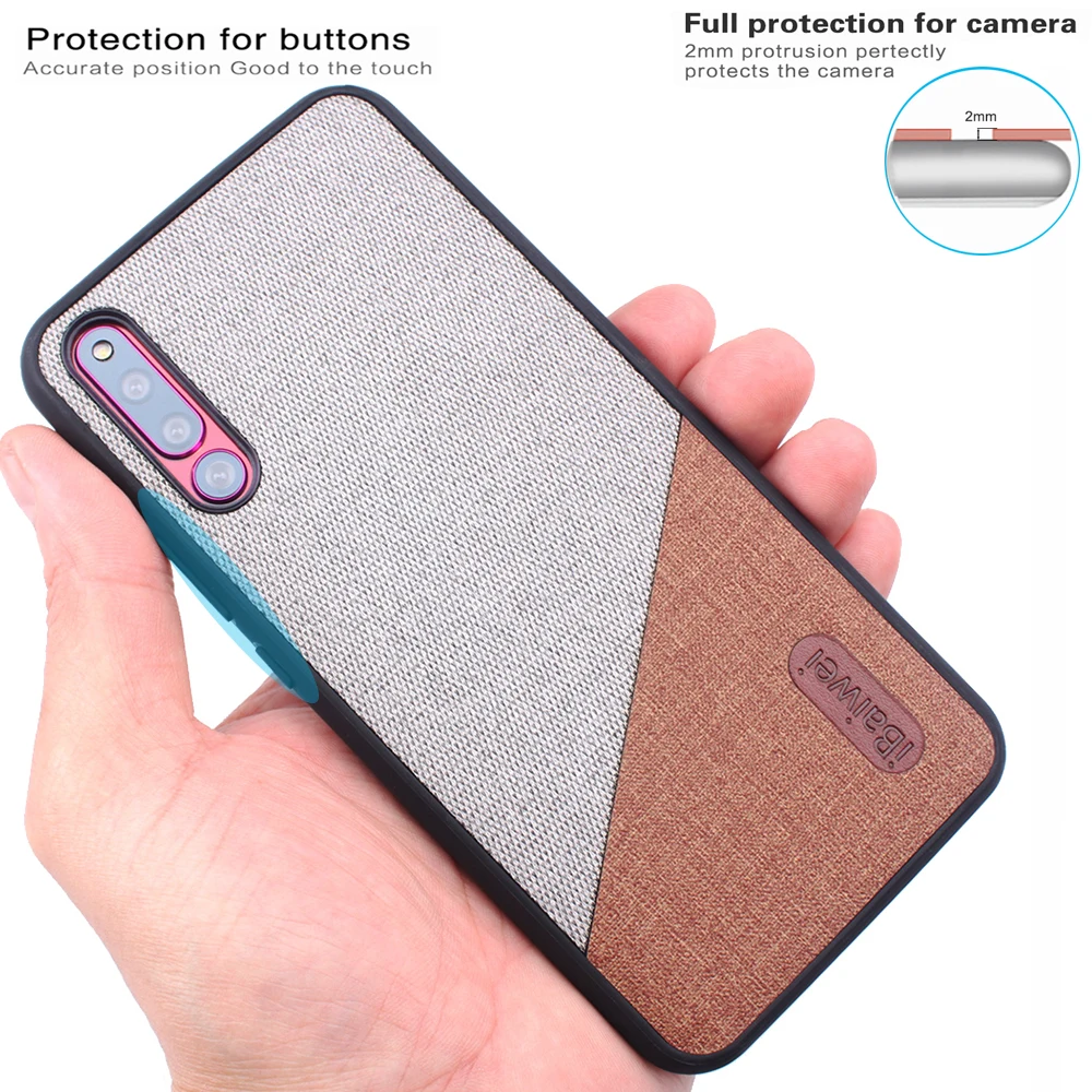 Cloth Texture Protective Phone Case for Huawei Megic 2 Fabric Back Cover Holder Silicone TPU Edge Coque Capa |