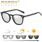 Очки солнцезащитные AORON мужскиеженские фотохромные, модные классические круглые Поляризационные солнечные очки с оправой TR, с алюминиевыми дужками, с защитой от ультрафиолета