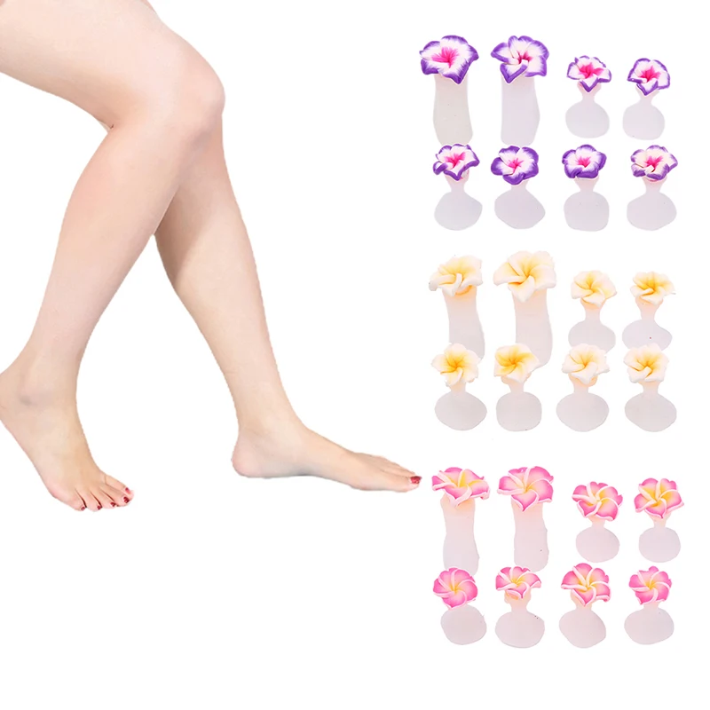 

8 шт Мягкий силиконовый разделитель для ноги палец разделитель формы для маникюра и педикюра, уход за ногтями Инструмент для ногтей цветок д...