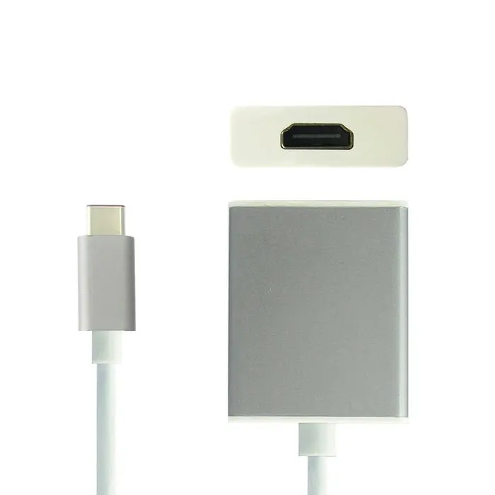 

USB 3.1 Type C к HDMI-совместимый кабель адаптера HDTV 1080p с серебристым алюминиевым корпусом для Macbook