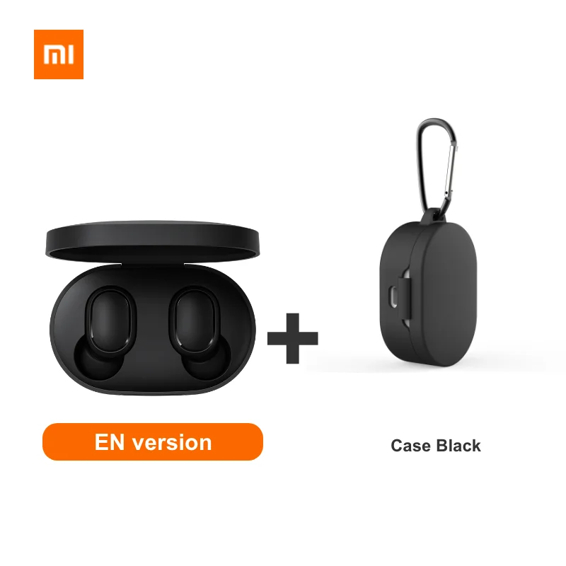 Xiaomi Redmi Airdots Xiaomi беспроводные наушники Голосовое управление Bluetooth 5,0 шумоподавление управление - Цвет: EN Black case