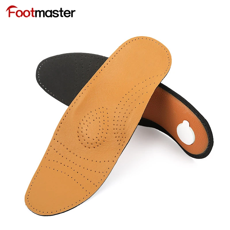 FootMaster Arch Support s Plantar Fasciitis стельки для ног Дышащие из воловьей кожи ортопедические