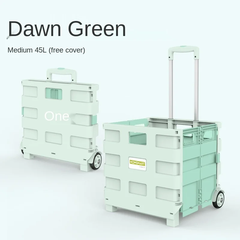 

Shopping Cart Luggage Trolley Folding Shopping Cart Trolley Pull Goods Lever Car Portable Trailer Home Take Express Artifact