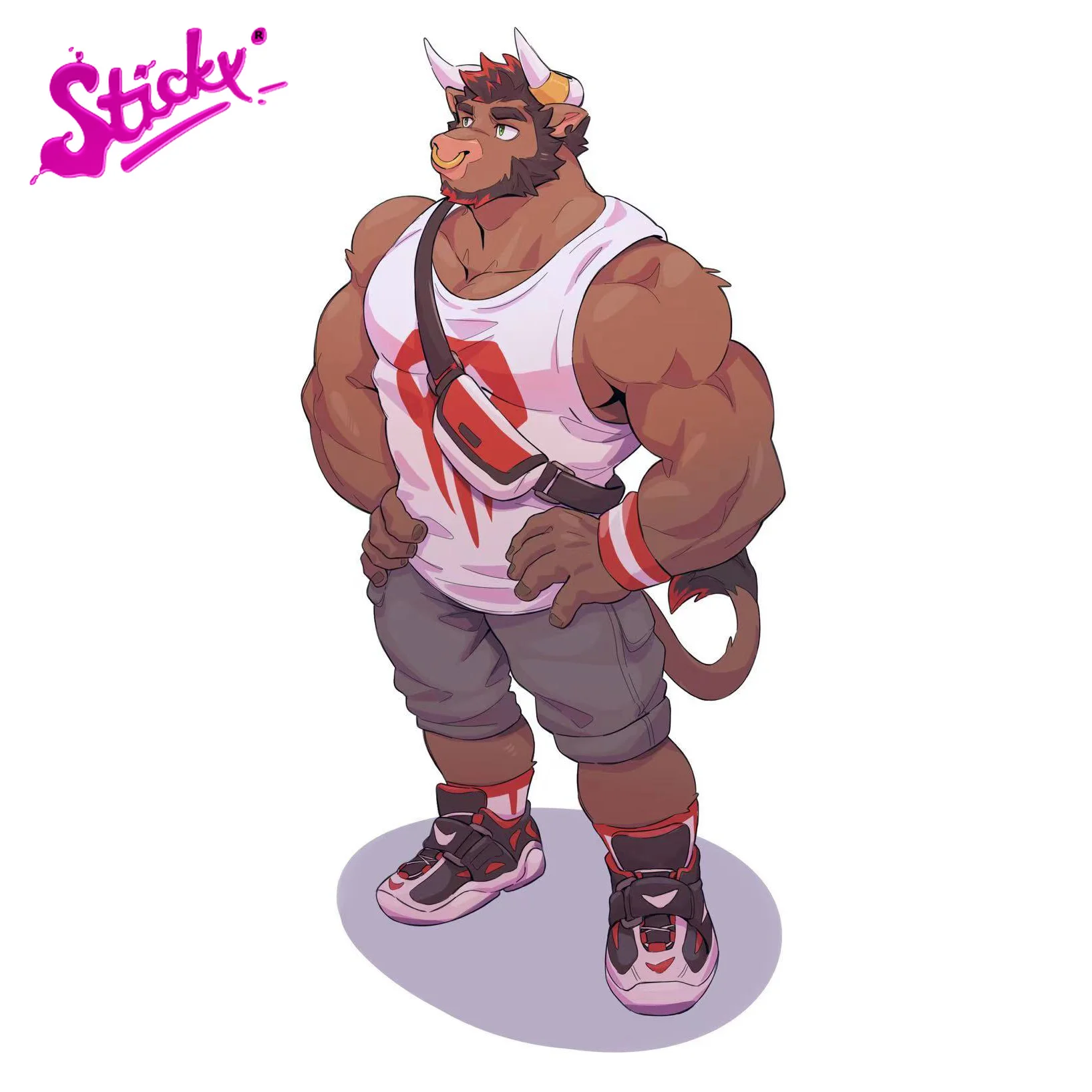 STICKY Карикатура Орка Корова Diy Аниме Автомобильный стикер декор Мотоцикл Внедорожник Гитара Ноутбук PVC Винил включен.