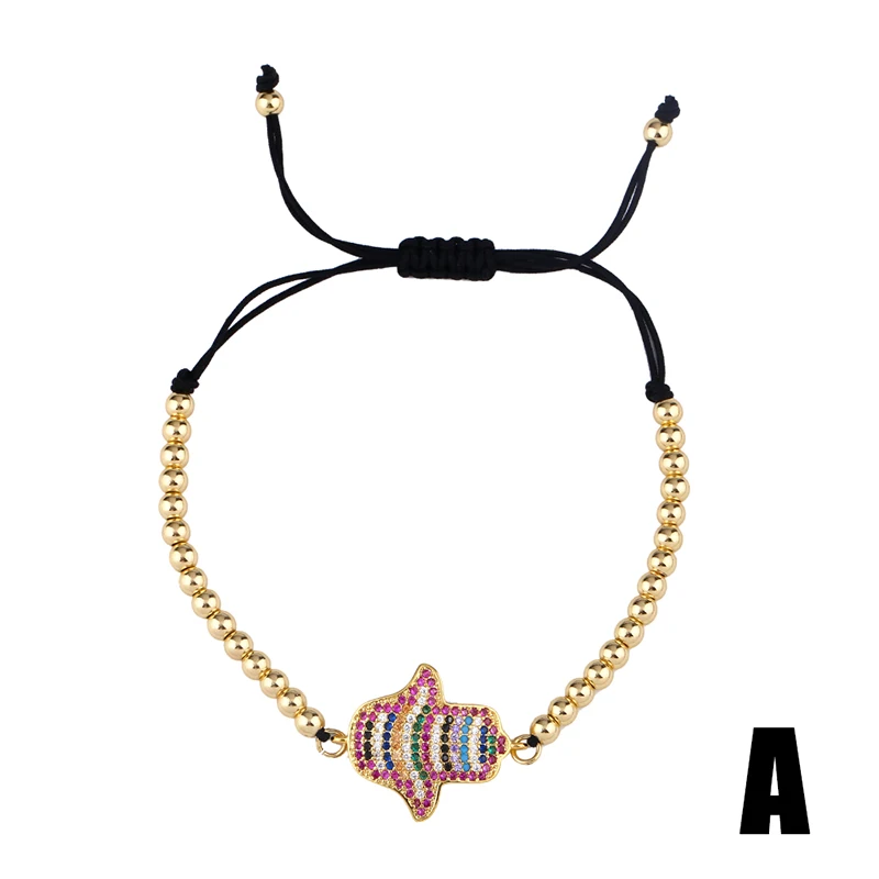 Цветной Злой Глаз Хамса ручной регулируемый браслет с надписью наборы для женщин