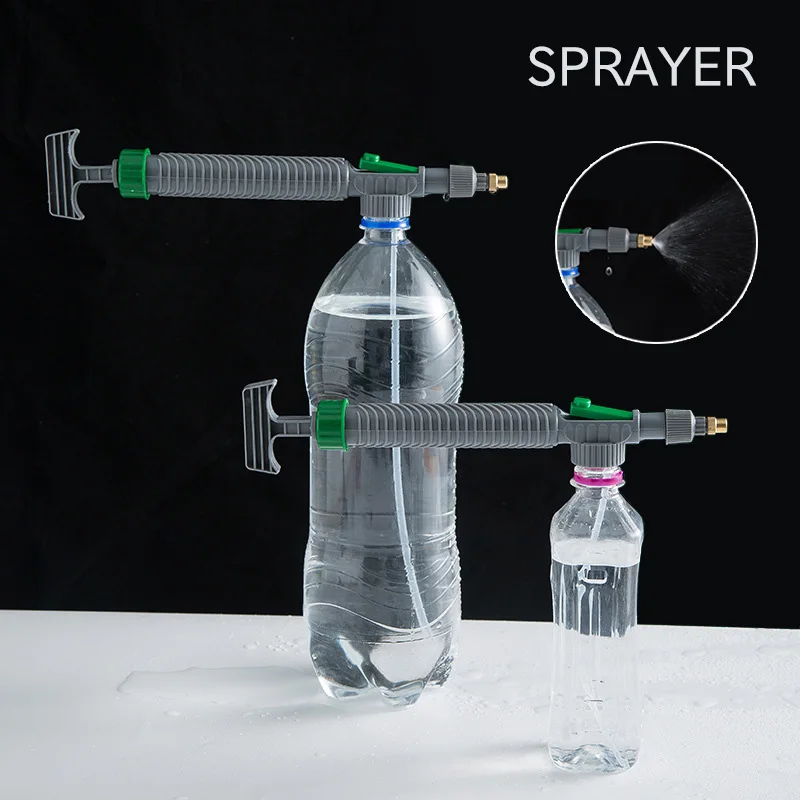 

High Pressure Air Pump Manual Sprayer Adjustable Drink Bottle Spray Head Nozzle Garden Watering Supplies Accessories Garden Tool