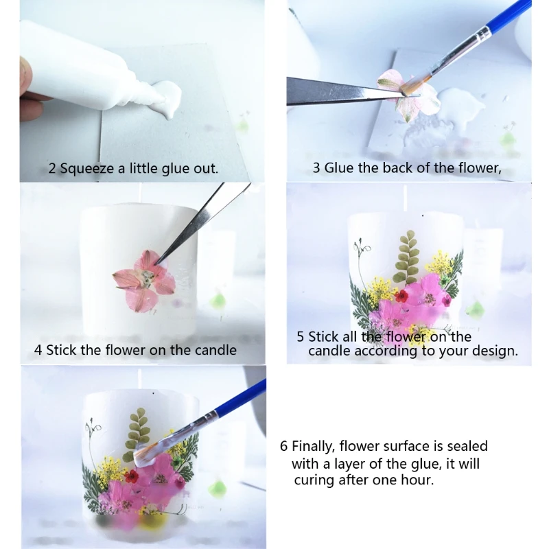 

10 & 30ml Real Dried Flowers 3D Nail Art Decors Design DIY Set Varnish Manicure Decoration Decoration Flower 94PA