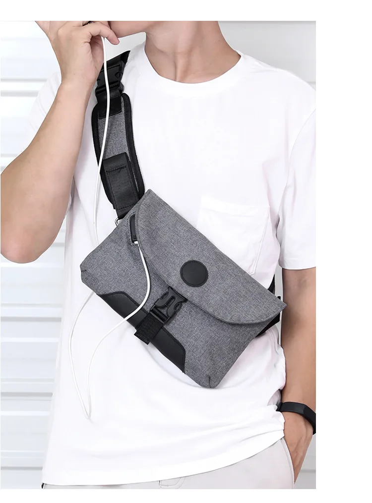 new men's shoulder bag outdoor sports chest bag casual multi-function Messenger bag