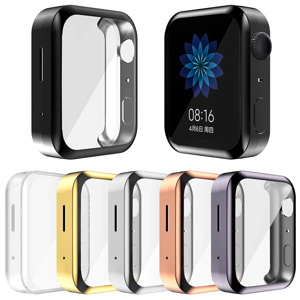 Защитный экран мягкий чехол для Xiaomi Smart Watch тонкий ТПУ бампер Mi Легкие