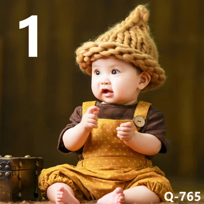 SS-3 Baby Boy Girl Photo Shoot Hat+Pant Sets Clothes Infant Photography Cartoon Costume Birthday Party Wear Kids Photo Props - Цвет: SS-3