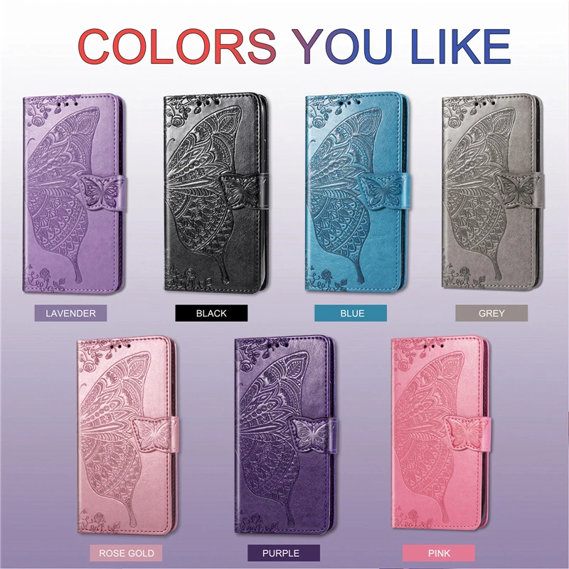 

For Honor 10X Lite Case 3D Butterfly Pattern Leather Wallet Flip Cover For Honor 9X Lite 9A 9C 9S Card Slot