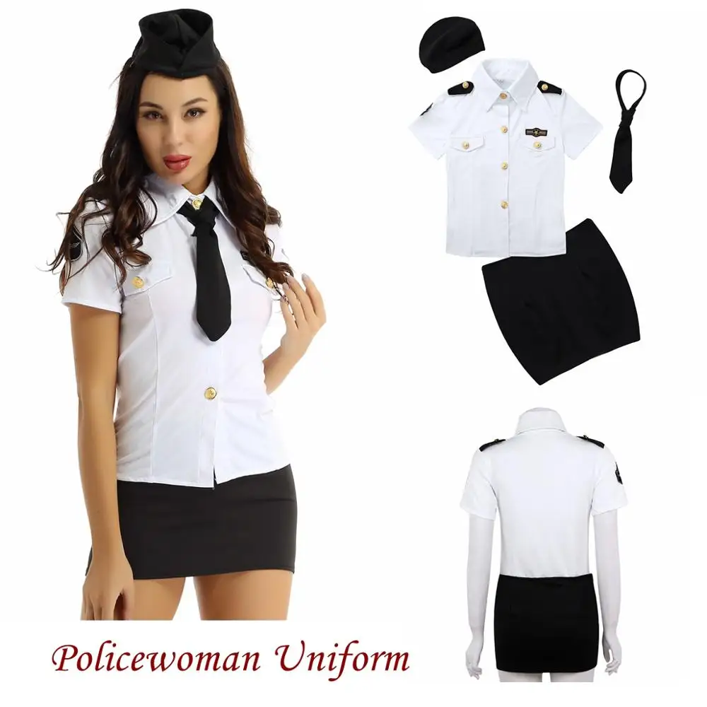 Женский карнавальный костюм карнавалов полицейской формы рубашка с отложным