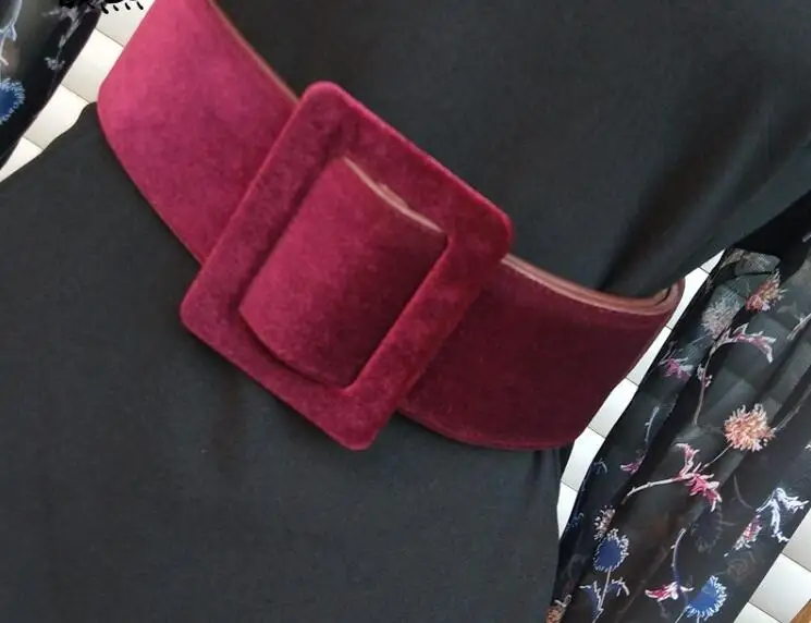 wine red Cultiseed, золотой бархатный широкий пояс, широкий пояс, модный пояс для женщин, женский однотонный пояс, пояс на талию для шерстяного пальто - Цвет: wine red