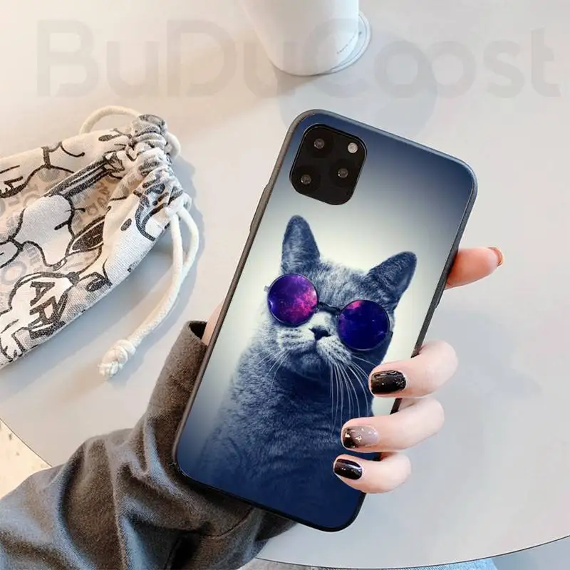 

Cute Cat With Sunglasses Phone Case For Iphone 11 Pro 11 Pro Max X XS XR XS MAX 8plus 7 6splus 5s Se 7plus SE 2020 Case
