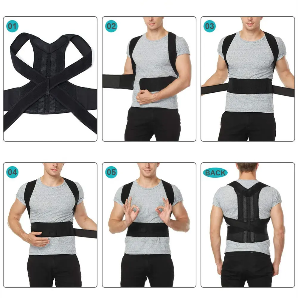 Корректор осанки поддерживающий пояс для спины коррекция плеч поясницы талии