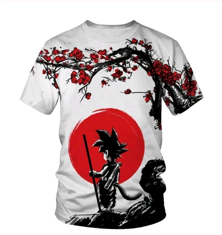 LISCN Летняя мода Мужская Женская толстовка 3D принт аниме Dragon Ball Wukong футболка