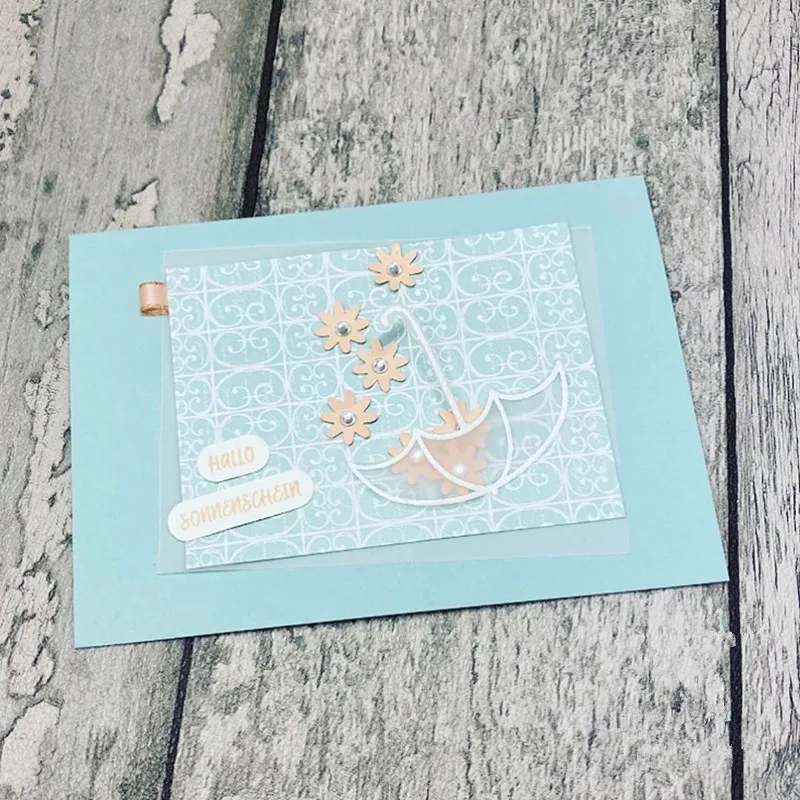 Под зонтиком прозрачный Штамп для рукоделия скрапбукинга открыток детей