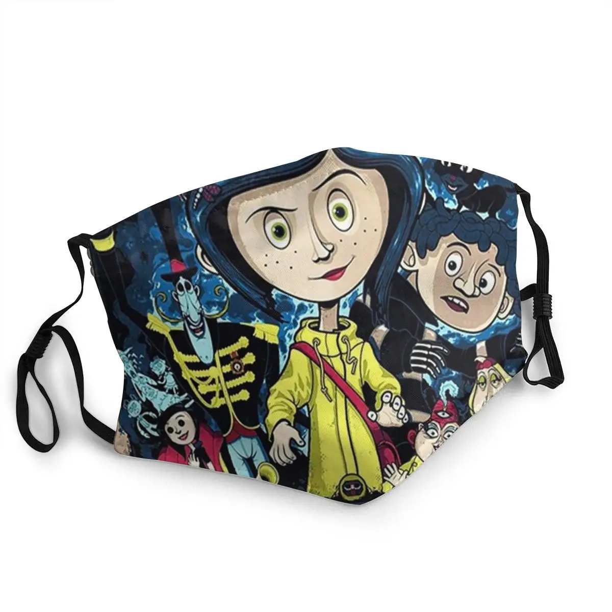 

Coraline Movie Poster Non-Disposable Mask Horror Movie Mask Men Women Anti Haze Dustproof Protection Respirator Mouth Muffle