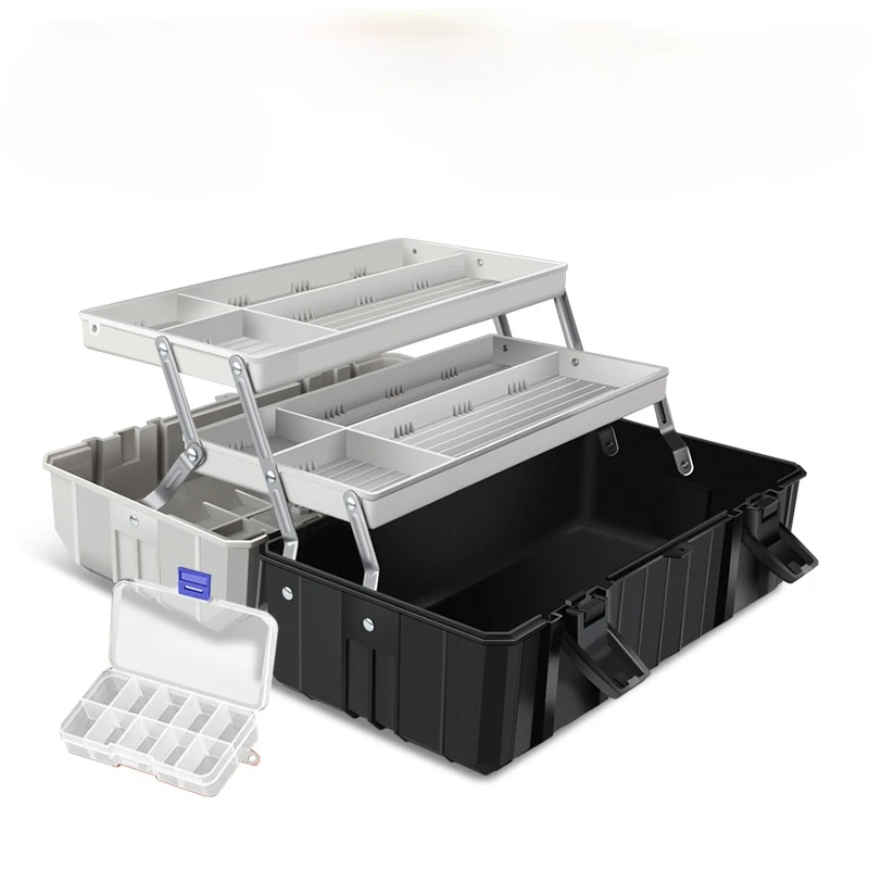 

Iron Tool Box Tools Case Parts Organizer Craft Garage Storage Professional No Tool Caixa De Ferramentas Tools Packaging BD50TB