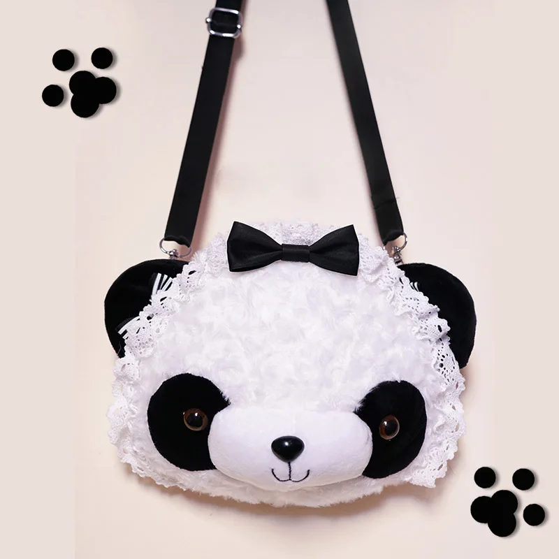 Симпатичная плюшевая подвесная сумка в стиле &quotЛолита&quot ORIO панда на плечо