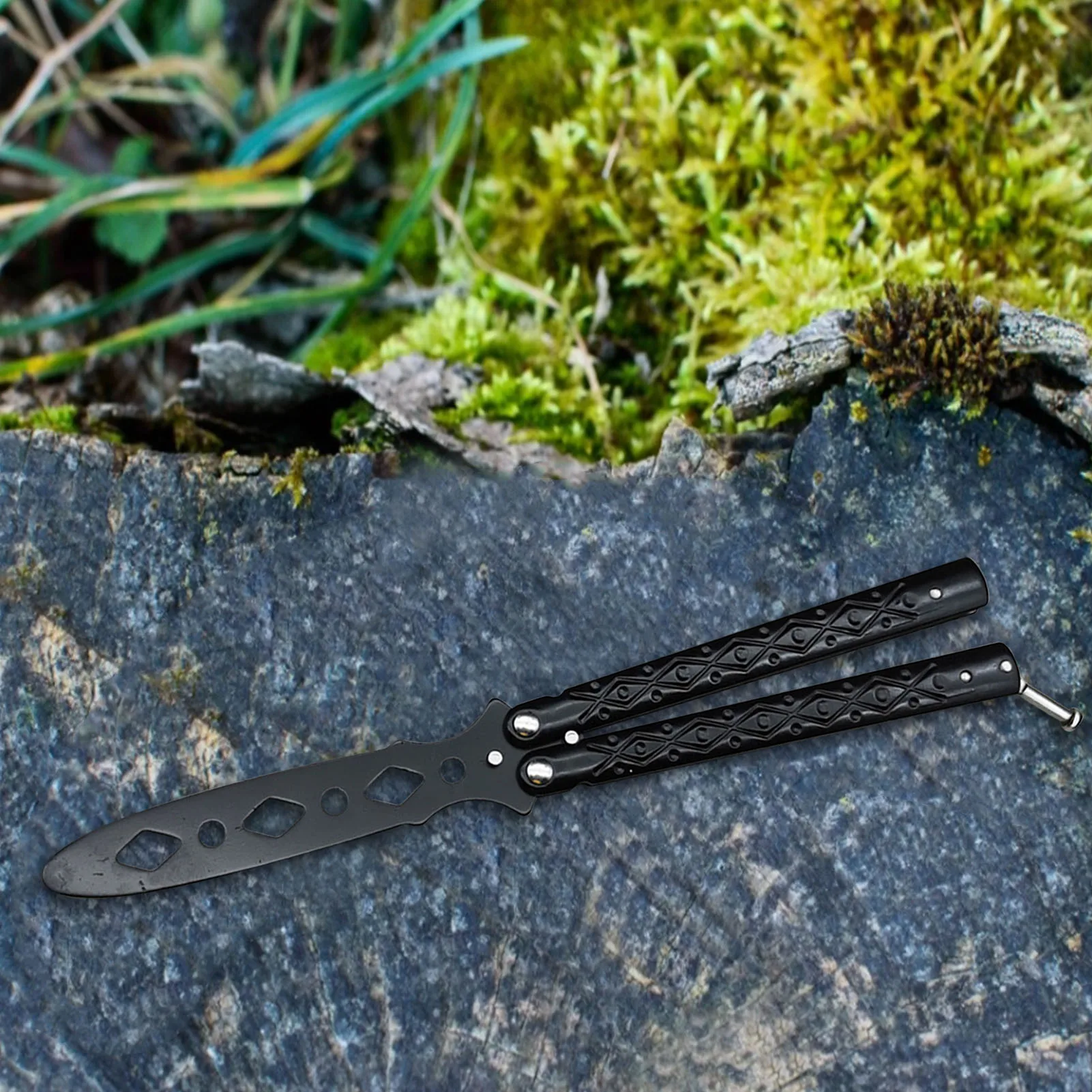 

Folding Butterfly In Knife Folding Bladeless Stainless Steel Rainbow Color Practice Toy