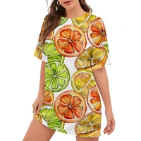 cloocl loose women t shirts floral fruit 3d print short sleeve tops ladies casual tees woman tshirts harajuku pullovers clothing