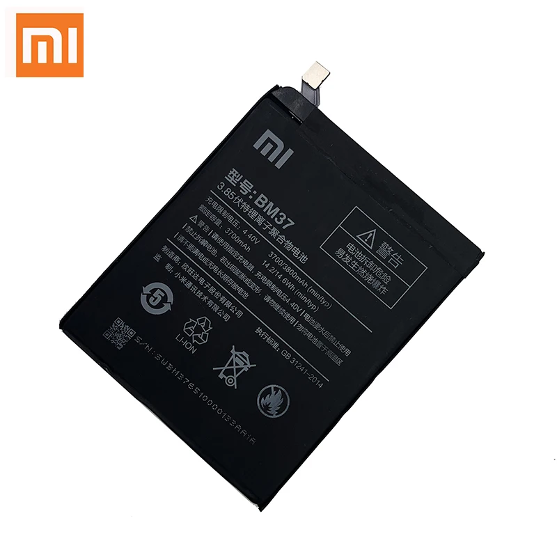 Оригинальный аккумулятор для телефона Xiao Mi BM37 Xiaomi 5S Plus Mi5S высококачественные