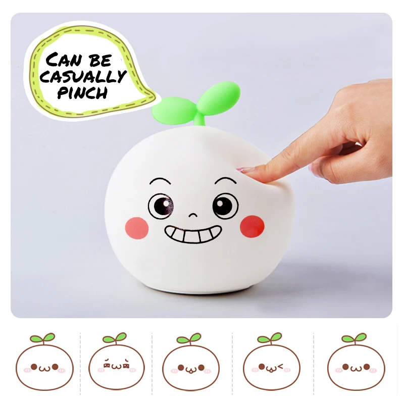 Силиконовый Ночной светильник с сенсорным датчиком управления USB питание