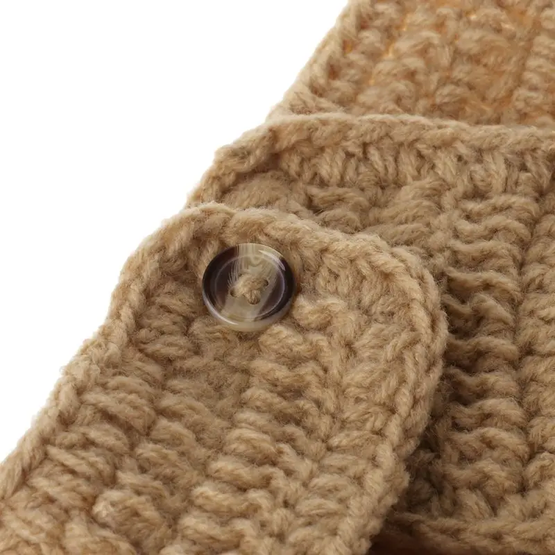 

1 Set Baby Costume Fisherman Hat Trousers Pendant Crochet Knitted Woolen Cute Funny Cosplay Photography Props Clothing Newborn