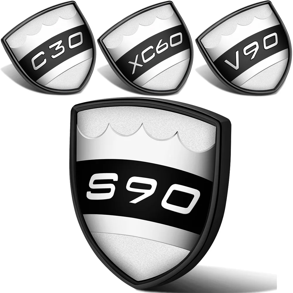 

1-20 PCS Side Waist Fender Logo Sticker For Volvo C30 XC60 XC90 S40 S60 S80 S90 V40 V60 V90 Shield Emblem Nameplate Car Tuning