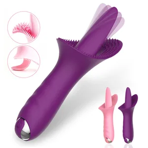 Silicone Innovative G-spot Vibrator Rechargeable Tongue Massage 10 Speed Vibrating Quiet Clitoris Stimulator Sex Toys For Wom L1