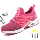 Женские защитные ботинки со стальным носком, непробиваемые легкие удобные рабочие ботинки, защита от прокалывания, модные кроссовки